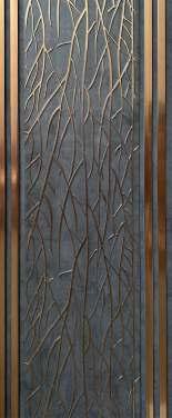 Charcoal Decorative Wall Panel Designer Black 8x1 Ft - 1261