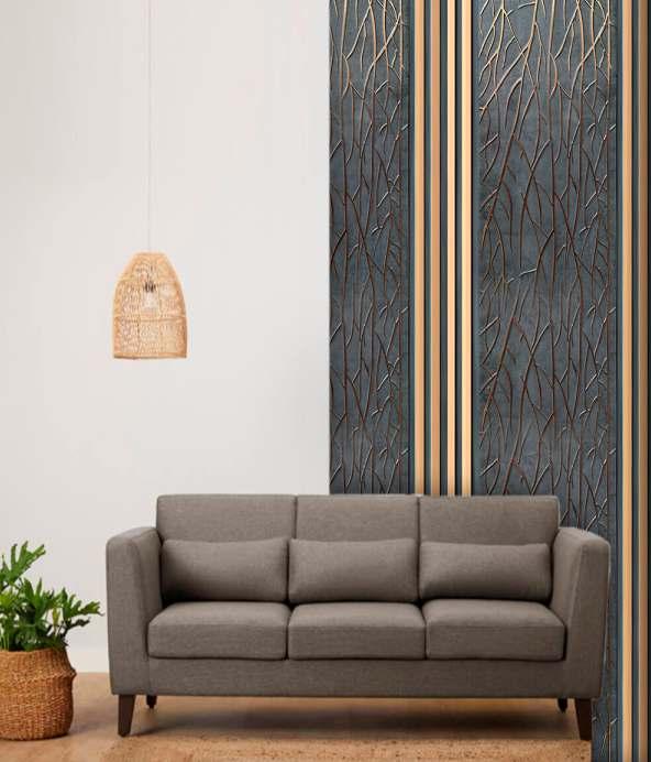 Charcoal Decorative Wall Panel Designer Black 8x1 Ft - 1261
