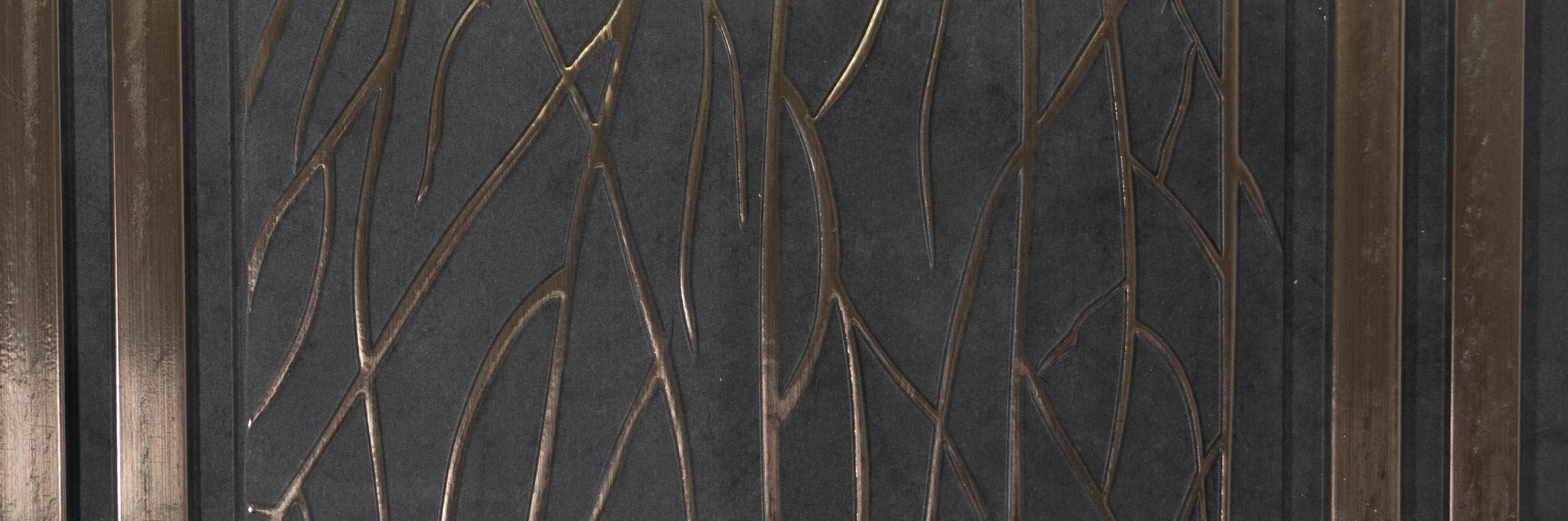 Charcoal Decorative Wall Panel Designer Black 8x1 Ft - 1261