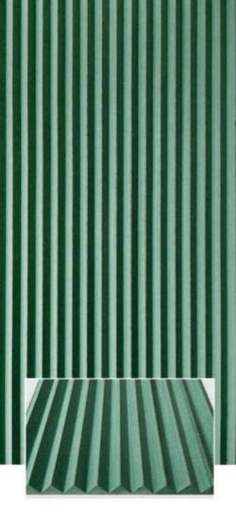 Hdhmr Panel Plain Colors Louvers Green 8x4 Ft - Triangular Flute