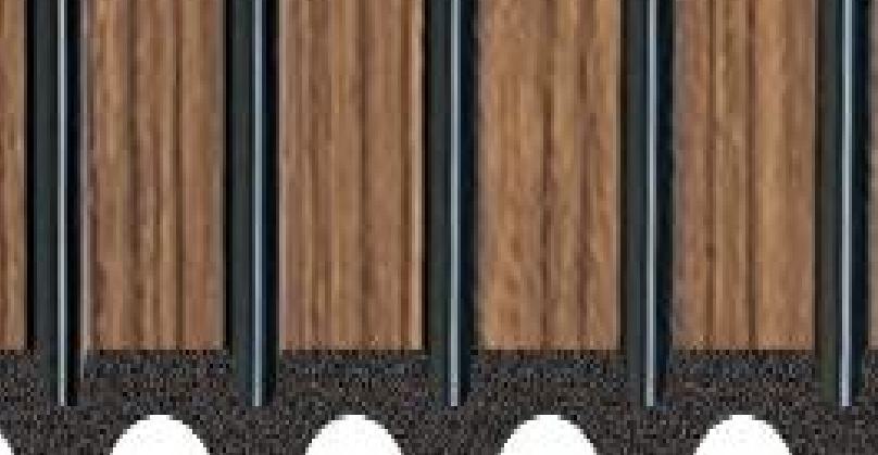 Nexo Charcoal Louvers Wood Brown 9.5x1 Ft - Ur 8403