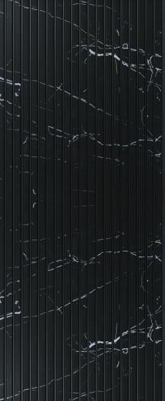 Nexo Charcoal Louvers Marble & Stone Black 9.5x1 Ft - Ur 8407