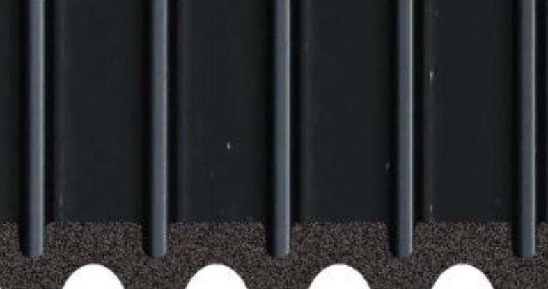 Nexo Charcoal Louvers Marble & Stone Black 9.5x1 Ft - Ur 8407