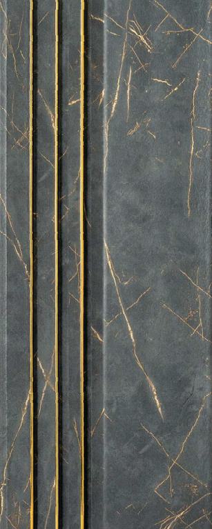 Charcoal Louvers Panel Designer Grey 8x0.41 Ft - 3501