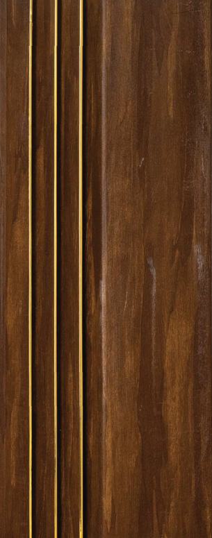 Abstract Art Charcoal Louvers Designer Brown 8x0.41 Ft - 3502