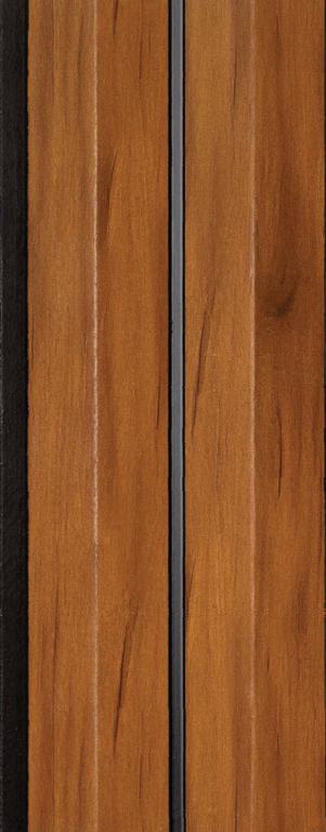 Charcoal Louvers Panel Wood Brown 8x0.41 Ft - 3506