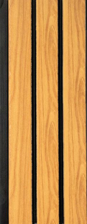 Charcoal Louvers Panel Wood Brown 8x0.41 Ft - 3509