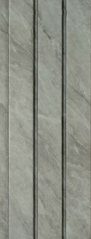 Charcoal Louvers Panel Marble & Stone Grey 8x0.41 Ft - 3511