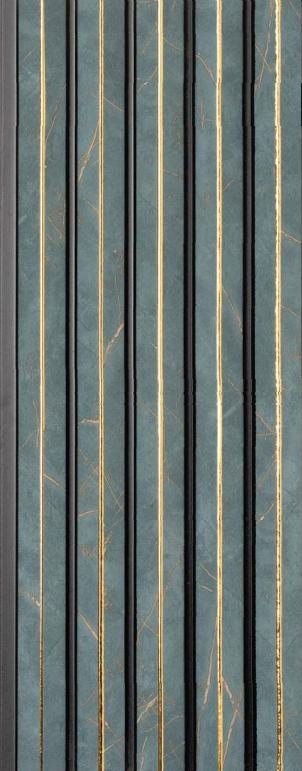 Charcoal Louvers Panel Marble & Stone Grey 8x0.41 Ft - 3513