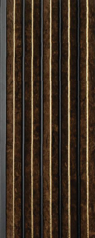 Charcoal Louvers Panel Marble & Stone Brown 8x0.41 Ft - 3516