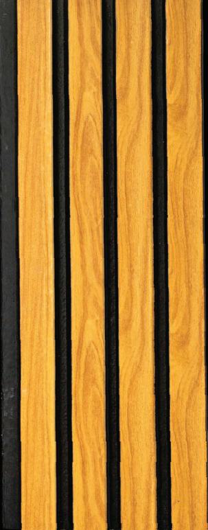 Charcoal Louvers Panel Wood Brown 8x0.41 Ft - 3522