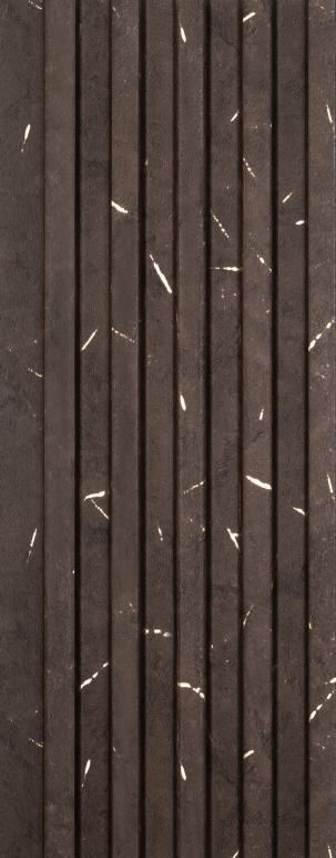 Charcoal Louvers Panel Marble & Stone Brown 8x0.41 Ft - 3525