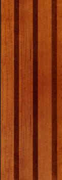 3 Slat Louvers Aluclad Series Exterior Grade Pvc Membrane Finish Composite Polymer Wood Brown 9x0.37 Ft - Az 17