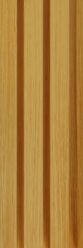 3 Slat Louvers Aluclad Series Exterior Grade Pvc Membrane Finish Composite Polymer Wood Brown 9x0.37 Ft - Az 18