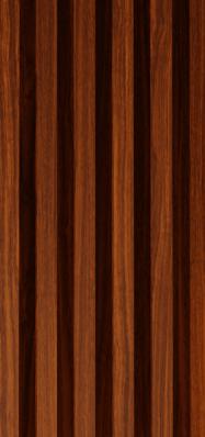 5 Slats Louvers Aluclad Series Exterior Grade Pvc Membrane Finish Composite Polymer Wood Brown 9x0.37 Ft - Ay 20