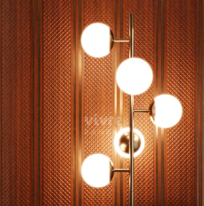 Diamond Decolux Series Decorative Wall Panel Designer Brown 8x0.68 Ft - Vx3001