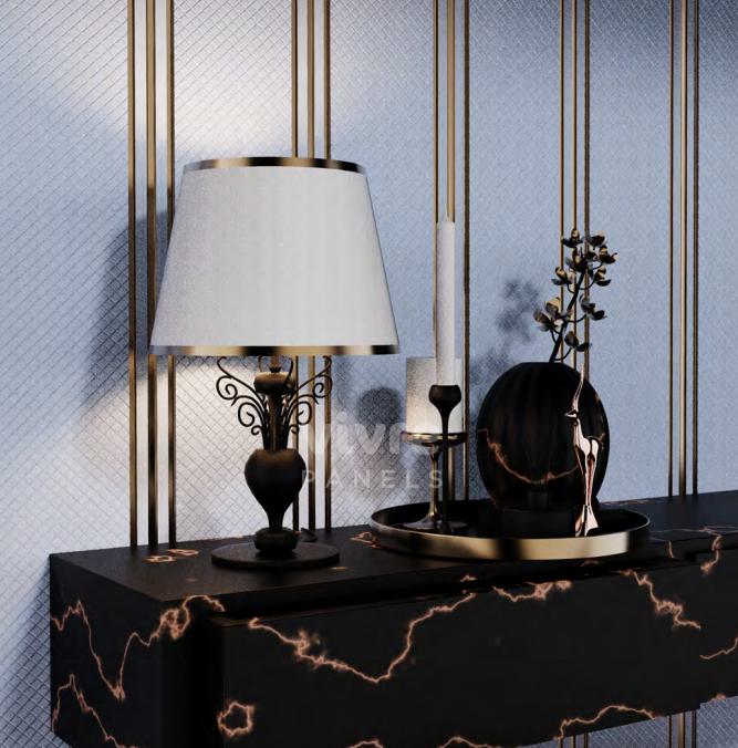 Diamond Decolux Series Decorative Wall Panel Designer White 8x0.68 Ft - Vx3003