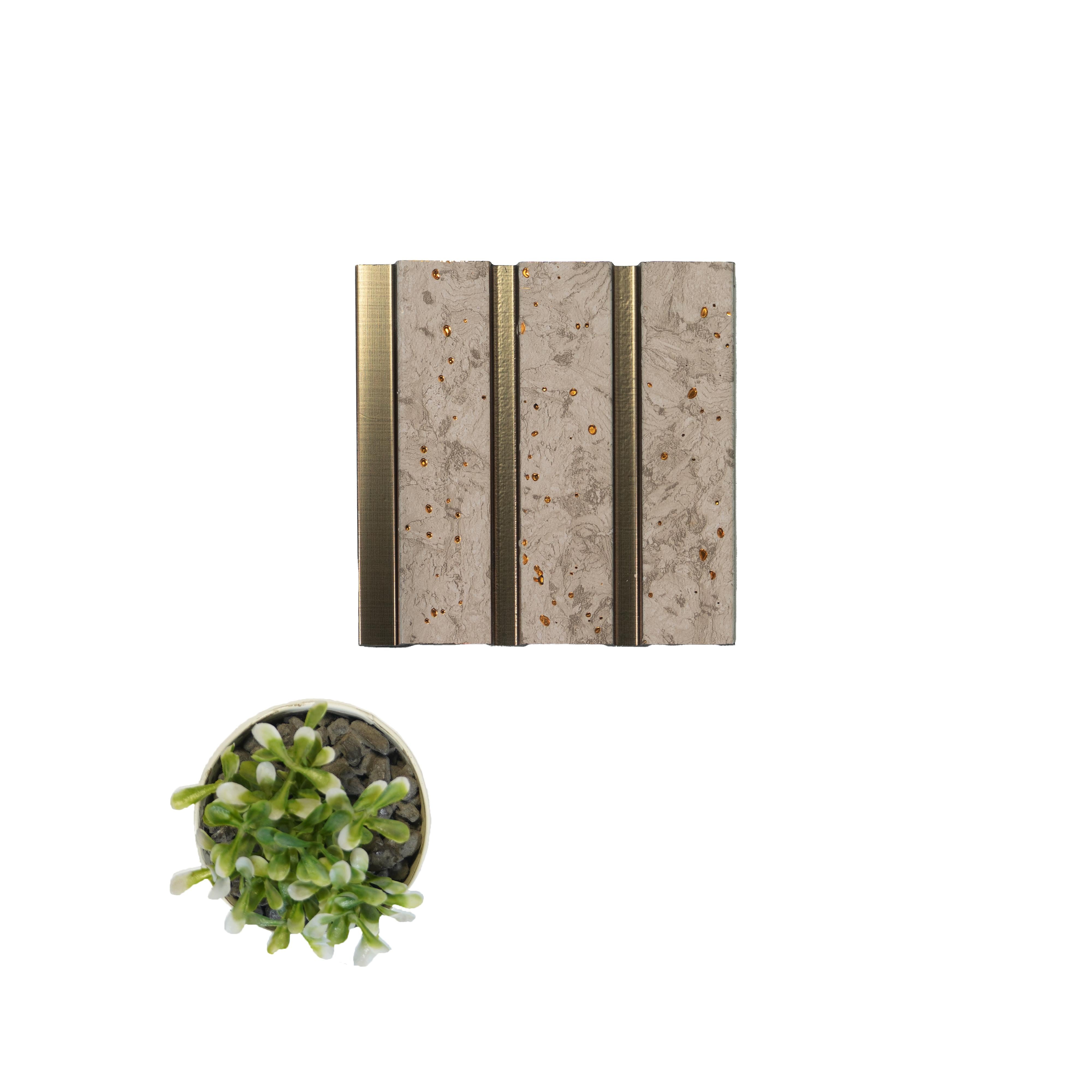 El Dorada Archi Louvers Series Charcoal Marble & Stone Brown 8x0.41 Ft - 2012