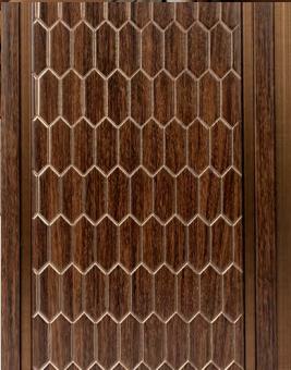 Hexagon Decolux Series Decorative Wall Panel Designer Brown 8x0.68 Ft - Vx3013