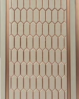 Hexagon Decolux Series Decorative Wall Panel Designer Beige 8x0.68 Ft - Vx3015