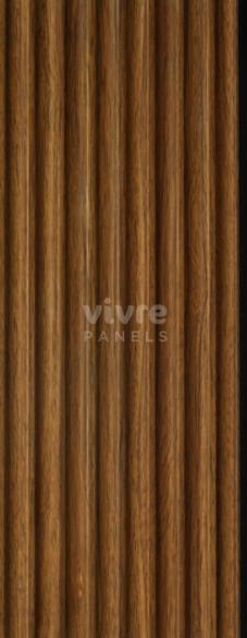 Nogal Archi Louvers Series Charcoal Wood Brown 8x0.41 Ft - 2001