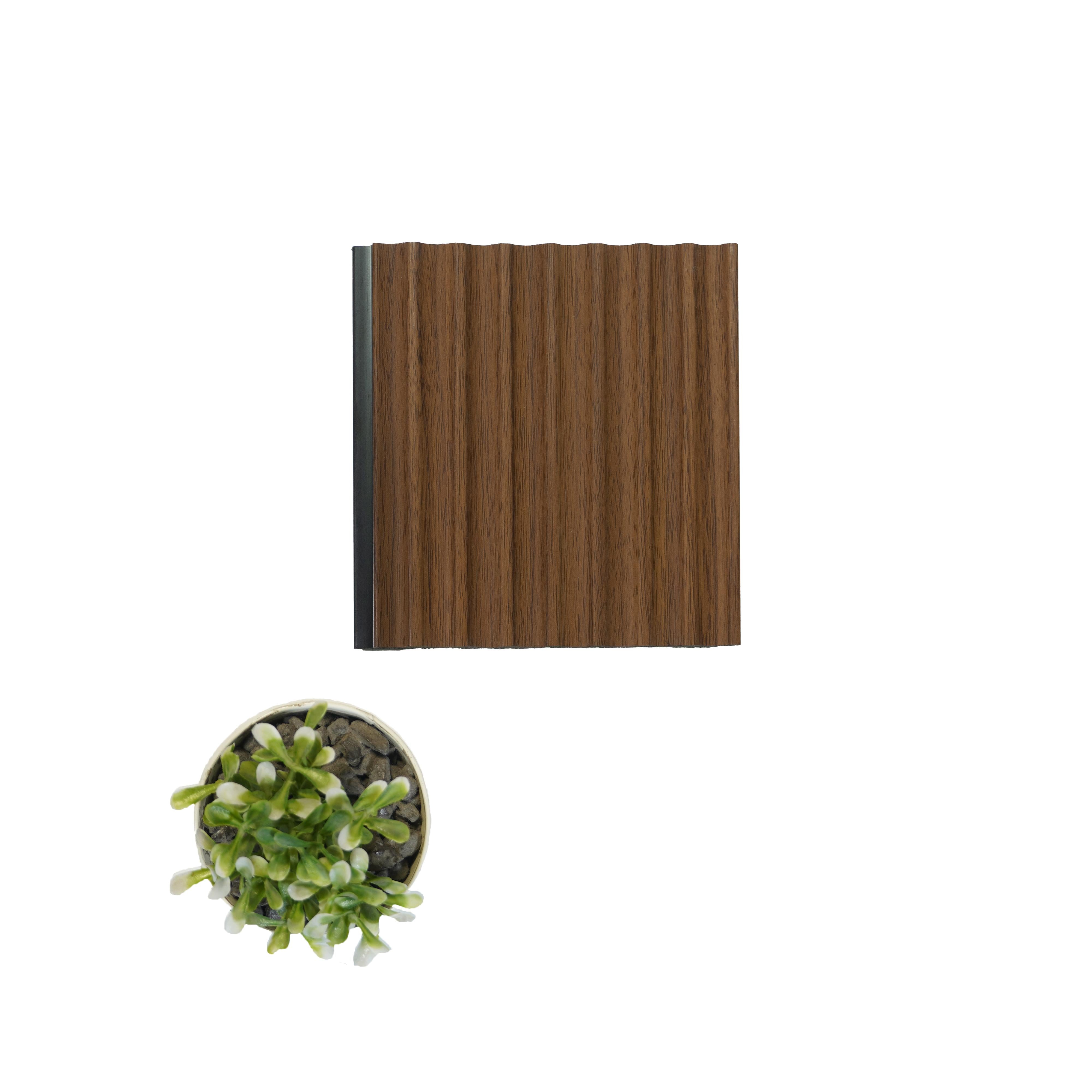 Nogal Archi Louvers Series Charcoal Wood Brown 8x0.41 Ft - 2001