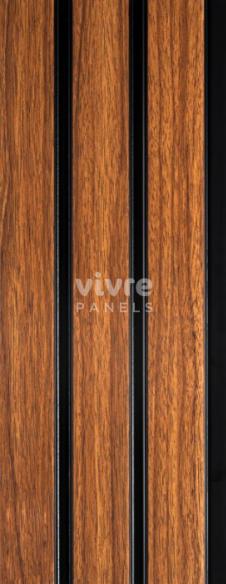 Nogal Archi Louvers Series Charcoal Wood Brown 8x0.41 Ft - 2002