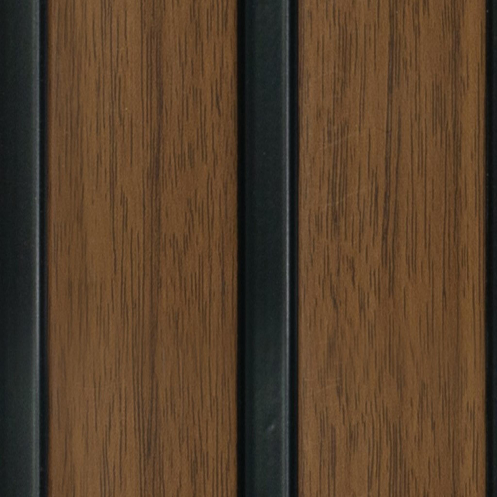 Nogal Archi Louvers Series Charcoal Wood Brown 8x0.41 Ft - 2002