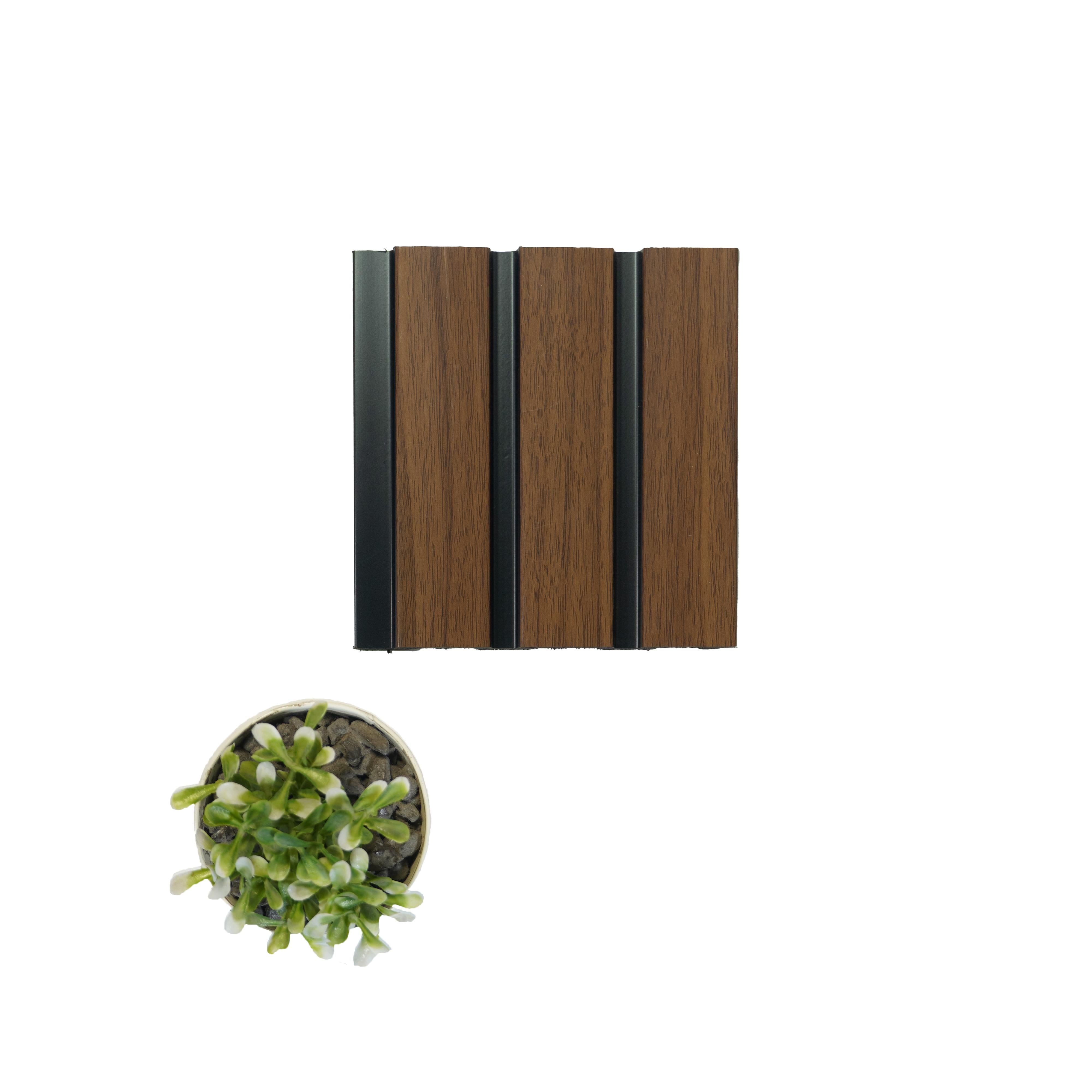 Nogal Archi Louvers Series Charcoal Wood Brown 8x0.41 Ft - 2002