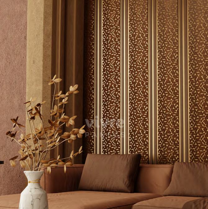Octa Decolux Series Decorative Wall Panel Designer Brown 8x0.68 Ft - Vx3019