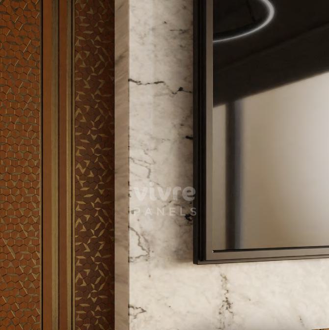 Octa Decolux Series Decorative Wall Panel Designer Brown 8x0.68 Ft - Vx3020