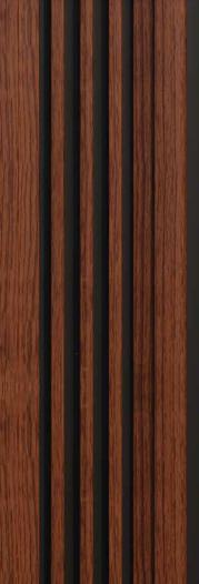 Louver Series Charcoal Wood Brown 8x0.42 Ft - Pn 00122