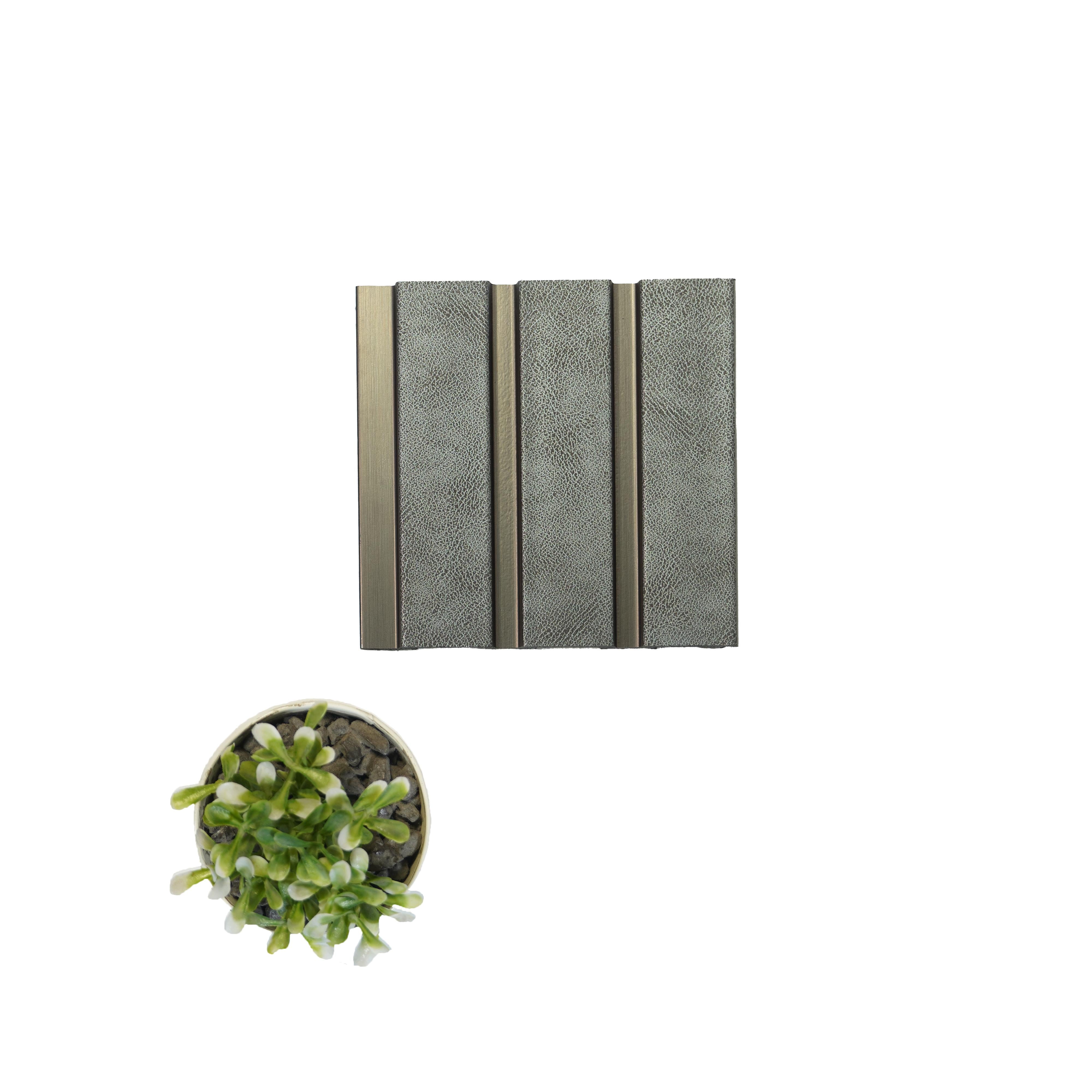 Radiante Archi Louvers Series Charcoal Fabric Brown 8x0.41 Ft - 2019