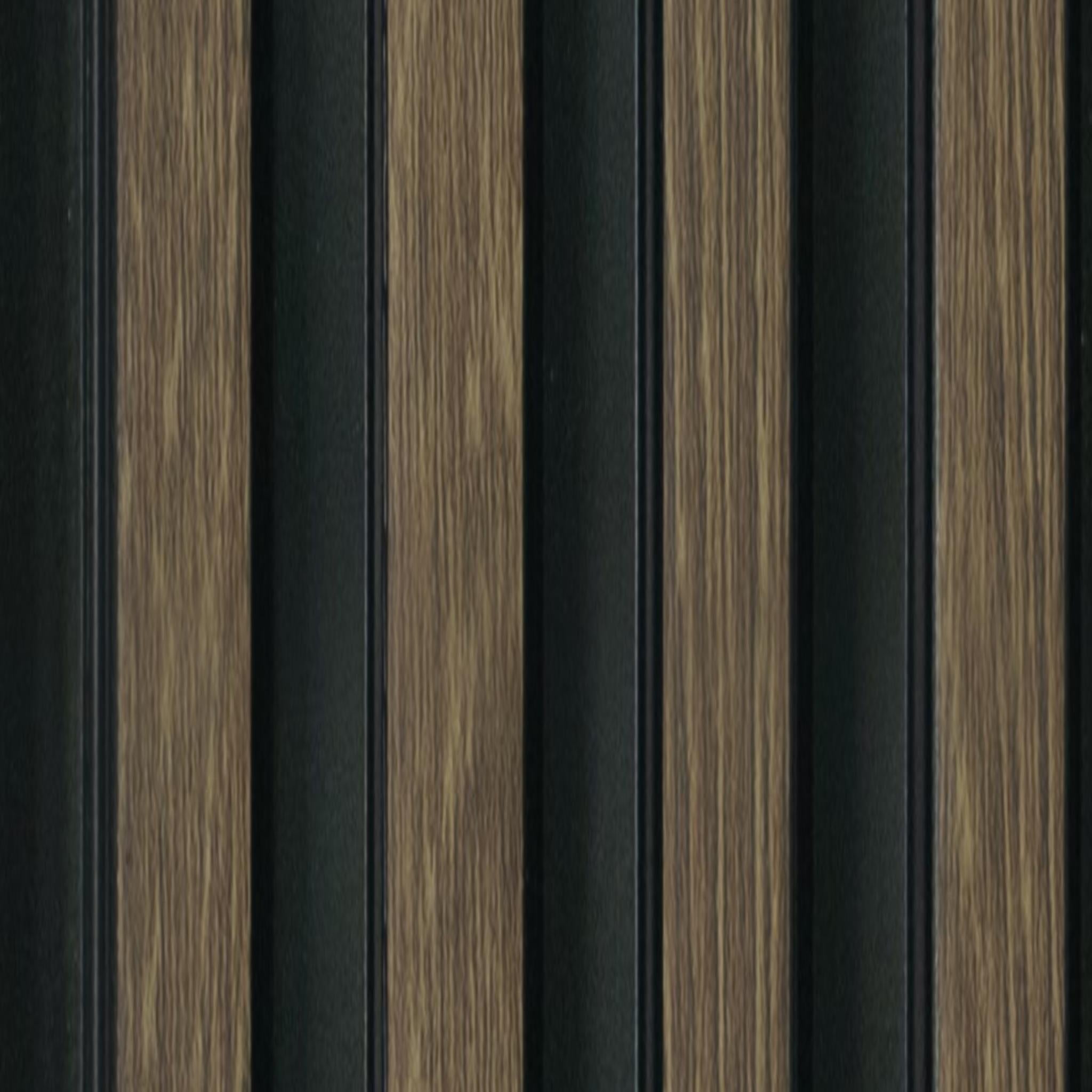 Rey De Madera Archi Louvers Series Charcoal Wood Brown 8x0.41 Ft - 2011