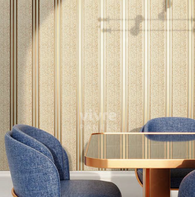 Shimmer Decolux Series Decorative Wall Panel Designer Beige 8x0.68 Ft - Vx3012