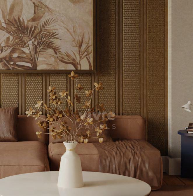 Star Decolux Series Decorative Wall Panel Wood Brown 8x0.68 Ft - Vx3017