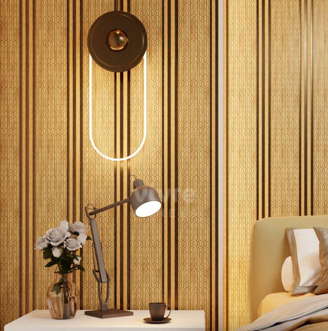 Uv Decolux Series Decorative Wall Panel Designer Brown 8x0.68 Ft - Vx3004