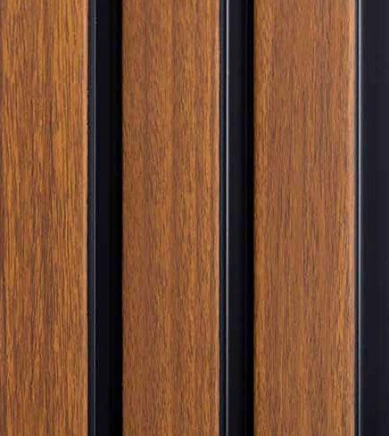 Vivre Louver Series Charcoal Wood Brown 8x0.41 Ft - Vl-01