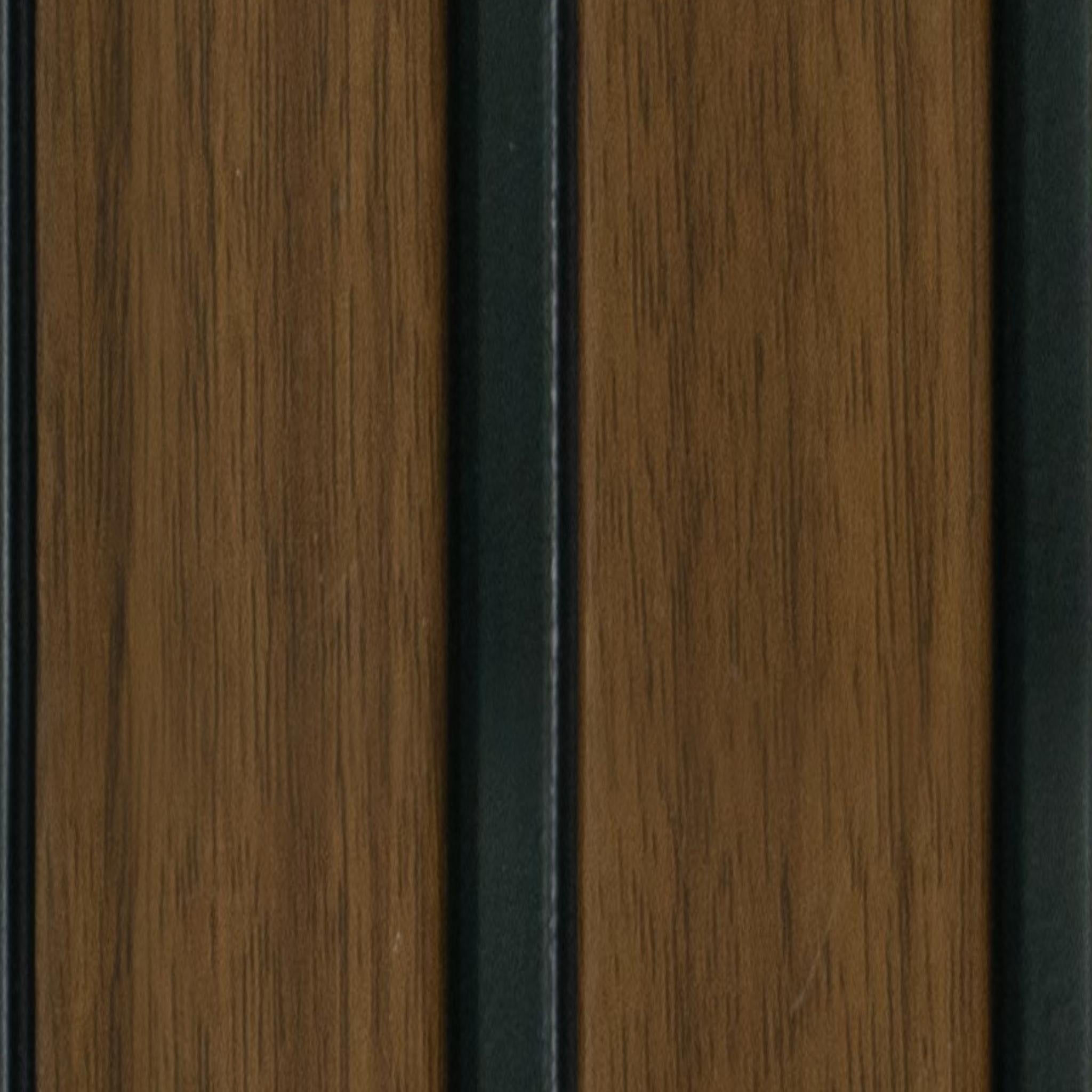 Vivre Louver Series Charcoal Wood Brown 8x0.41 Ft - Vl-01