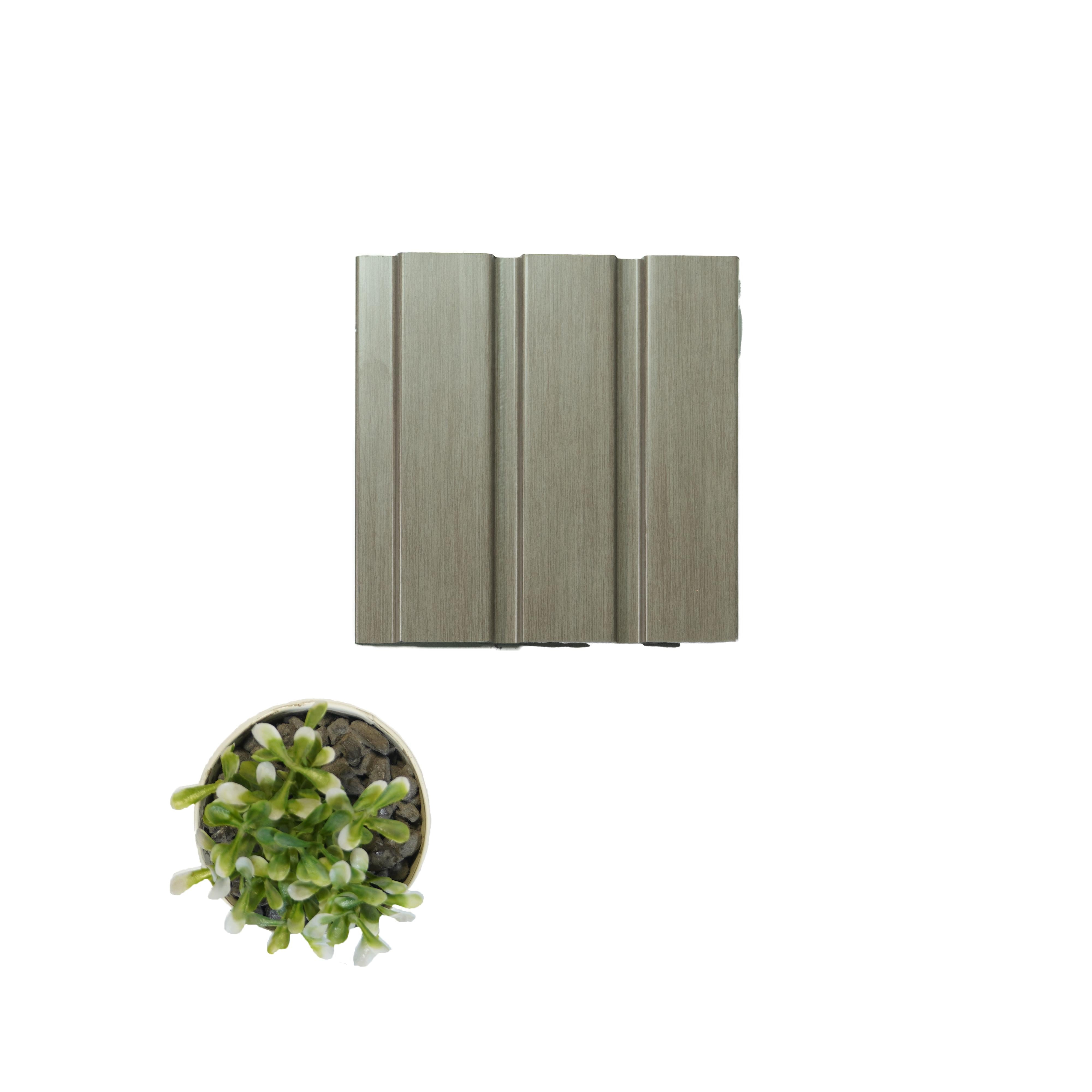 Vivre Louver Series Charcoal Wood Light Brown 8x0.41 Ft - Vl-05