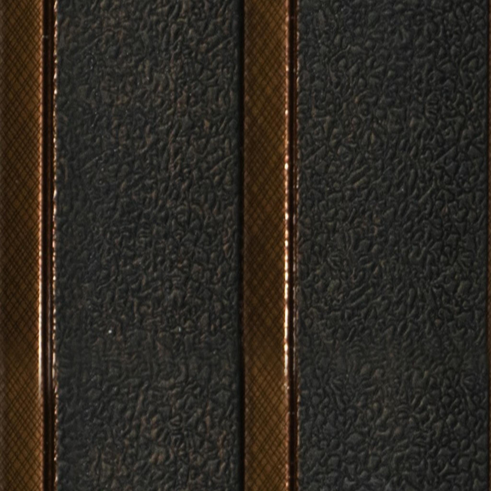 Vivre Louver Series Charcoal Fabric Dark Brown 8x0.41 Ft - Vl-06