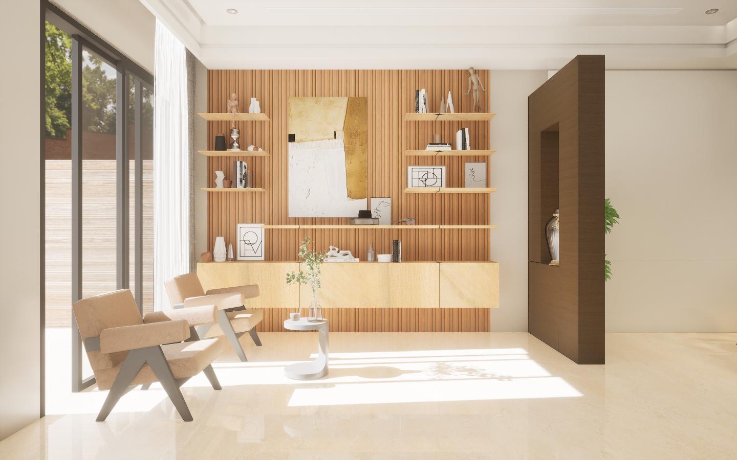 Vivre Louver Series Charcoal Wood Brown 8x0.41 Ft - Vl-09