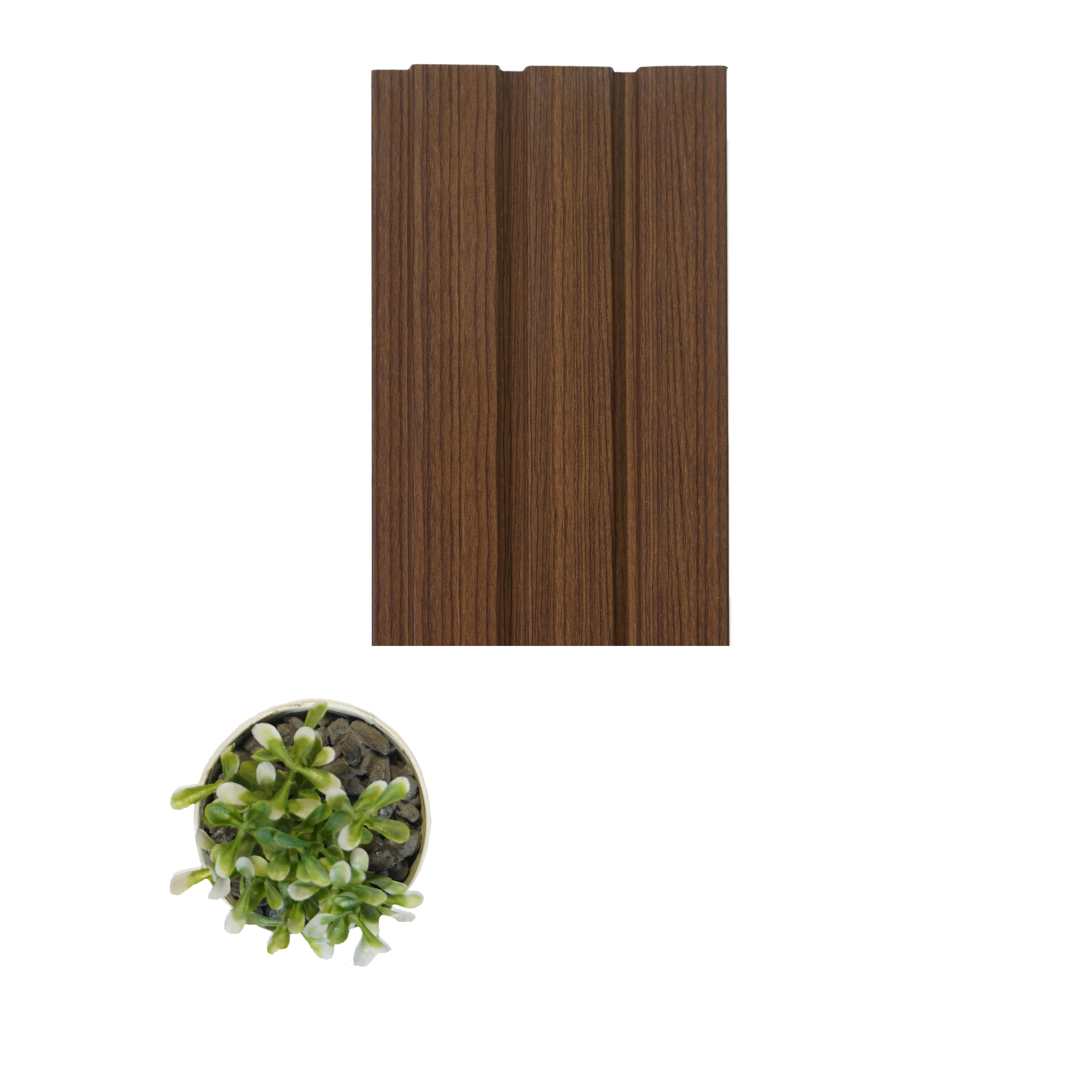 Vivre Louver Series Charcoal Wood Brown 8x0.41 Ft - Vl-09