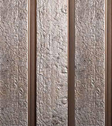 Vivre Louver Series Charcoal Marble & Stone Chocolate Brown 8x0.41 Ft - Vl-11