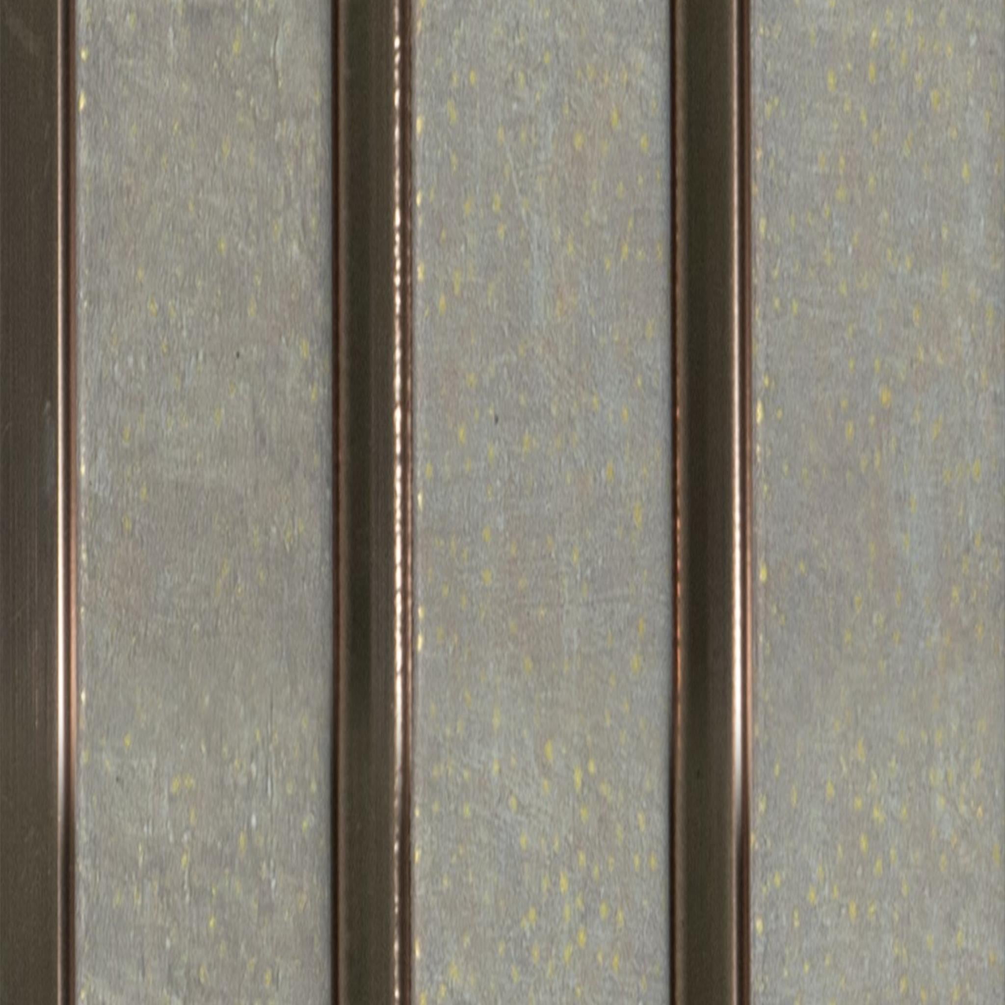 Vivre Louver Series Charcoal Marble & Stone Ivory 8x0.41 Ft - Vl-14