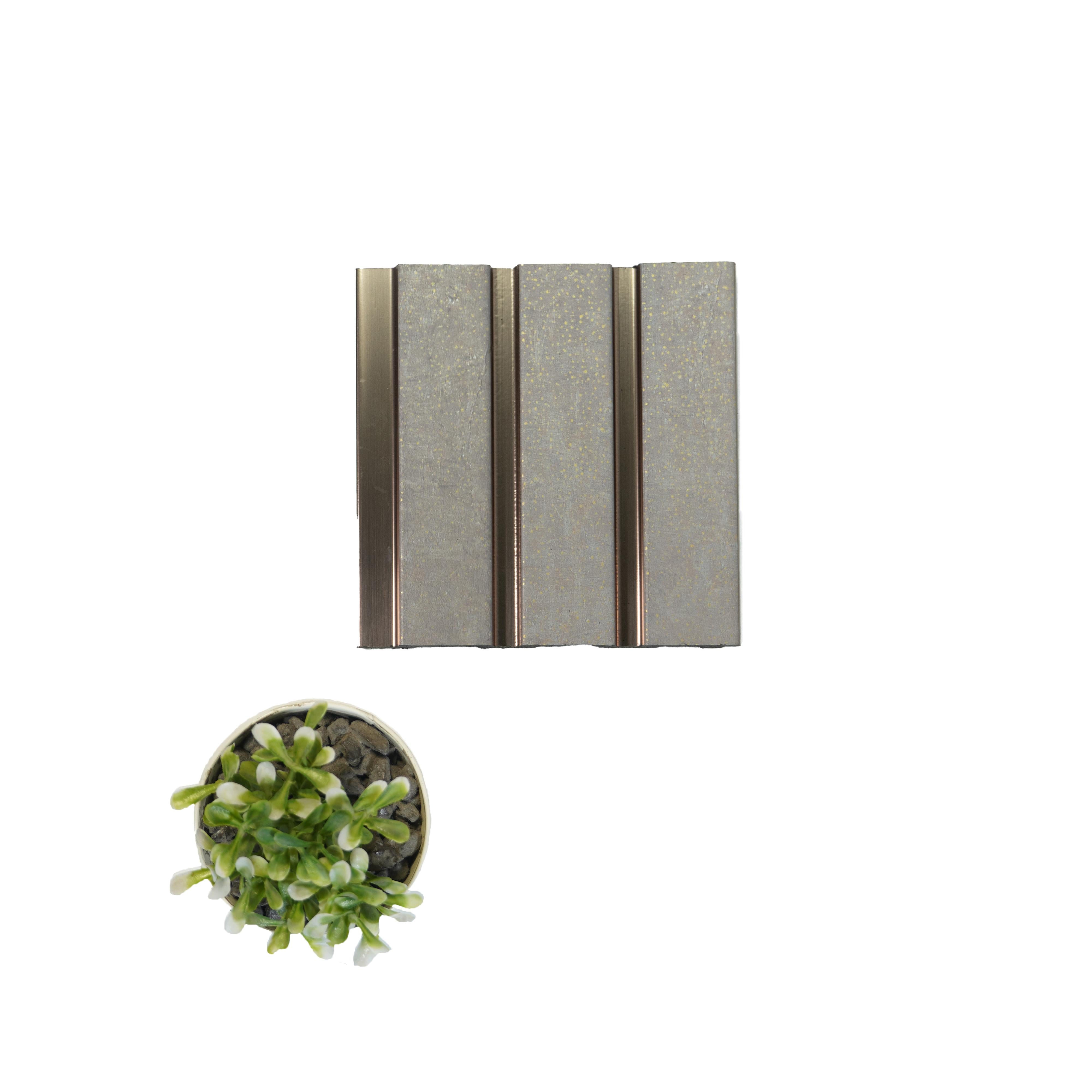 Vivre Louver Series Charcoal Marble & Stone Ivory 8x0.41 Ft - Vl-14