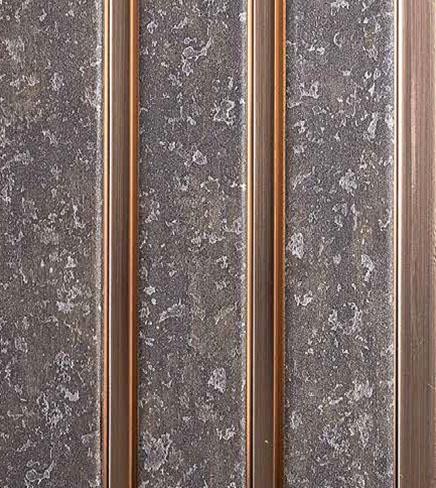 Vivre Louver Series Charcoal Marble & Stone Brown 8x0.41 Ft - Vl-15