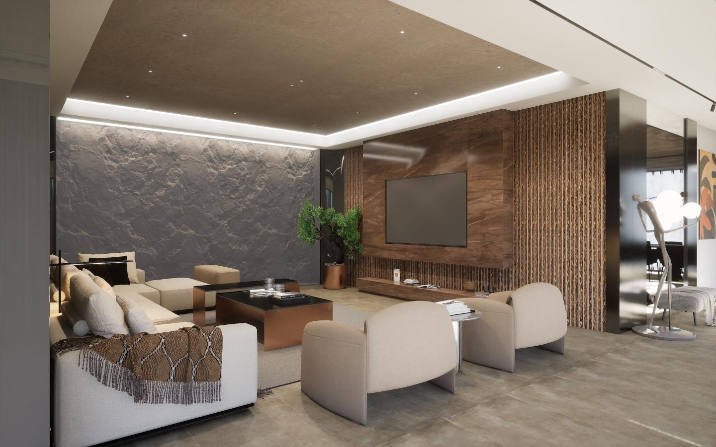 Vivre Louver Series Charcoal Designer Brown 8x0.41 Ft - Vl-18