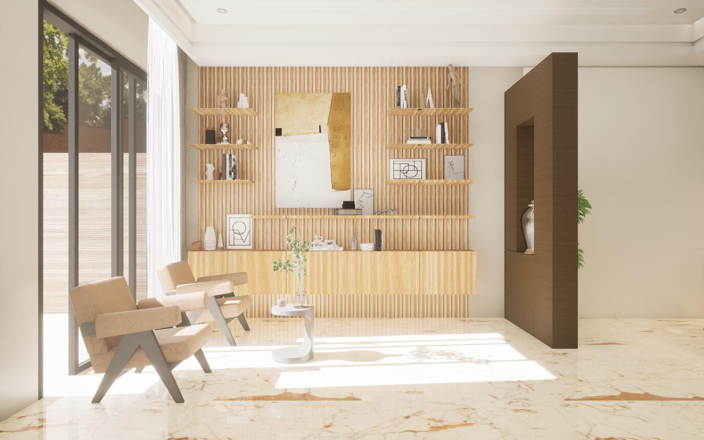 Vivre Louver Series Charcoal Wood Brown 8x0.41 Ft - Vl-19