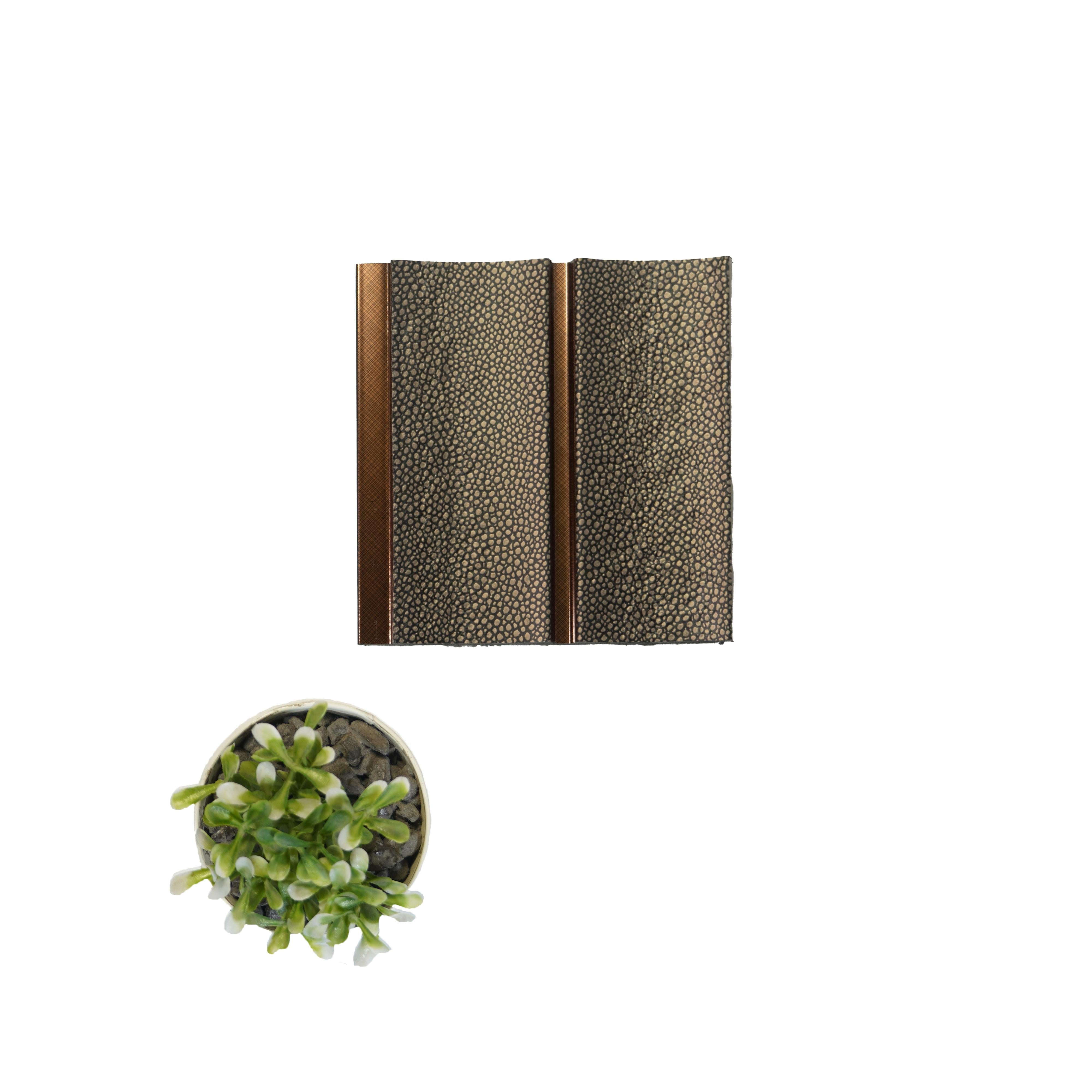 Vivre Louver Series Charcoal Designer Brown 8x0.41 Ft - Vl-20